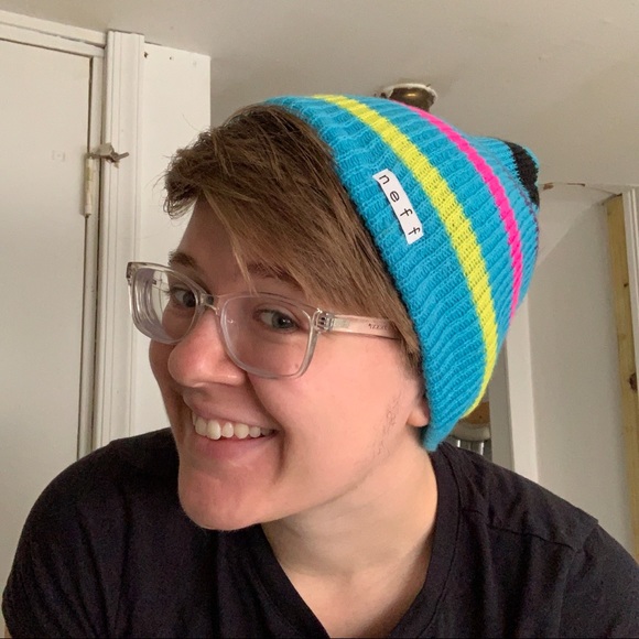 Zumiez Accessories - Vibrant blue beanie w/ stripes